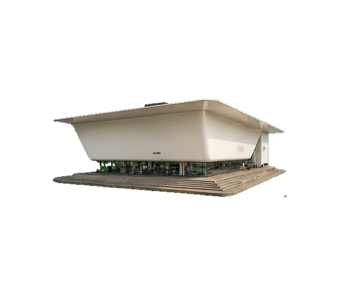 White modern museum wing