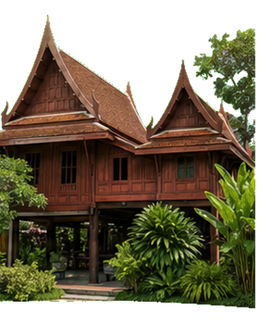 Traditional Thai teak house