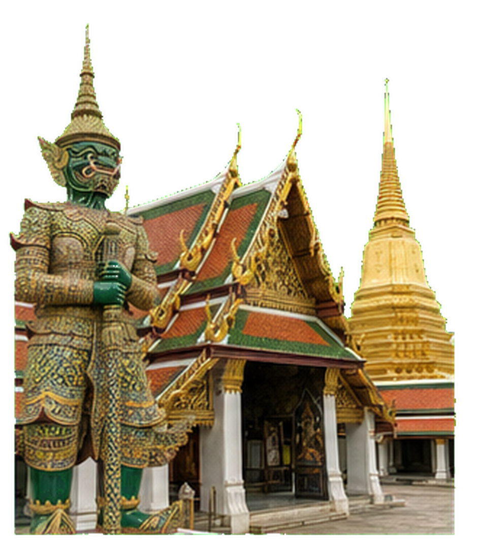 Temple guardian and gold roof
