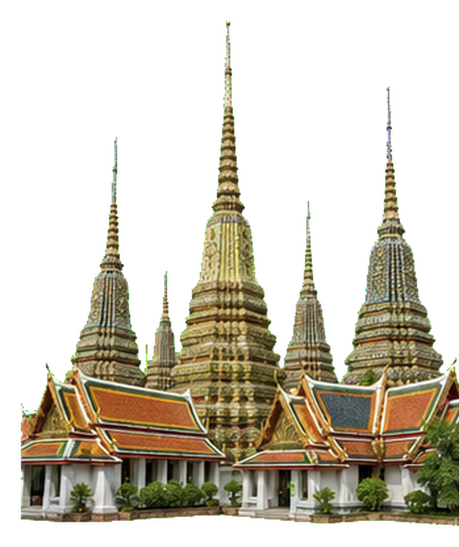 Wat Pho chedi cluster