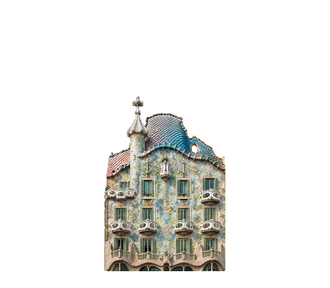 Gaudi colorful facade