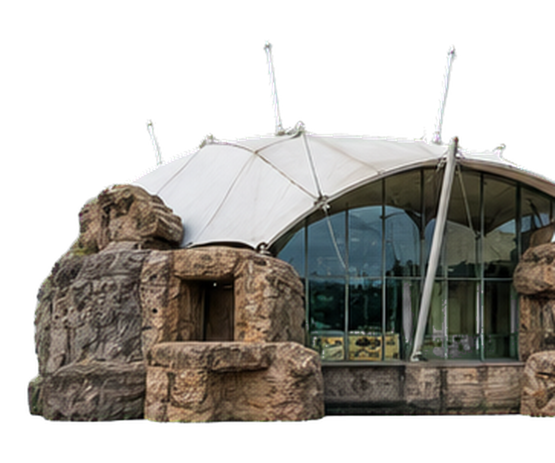 Zoo entrance habitat