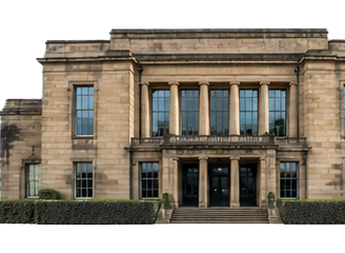 Modern art gallery facade