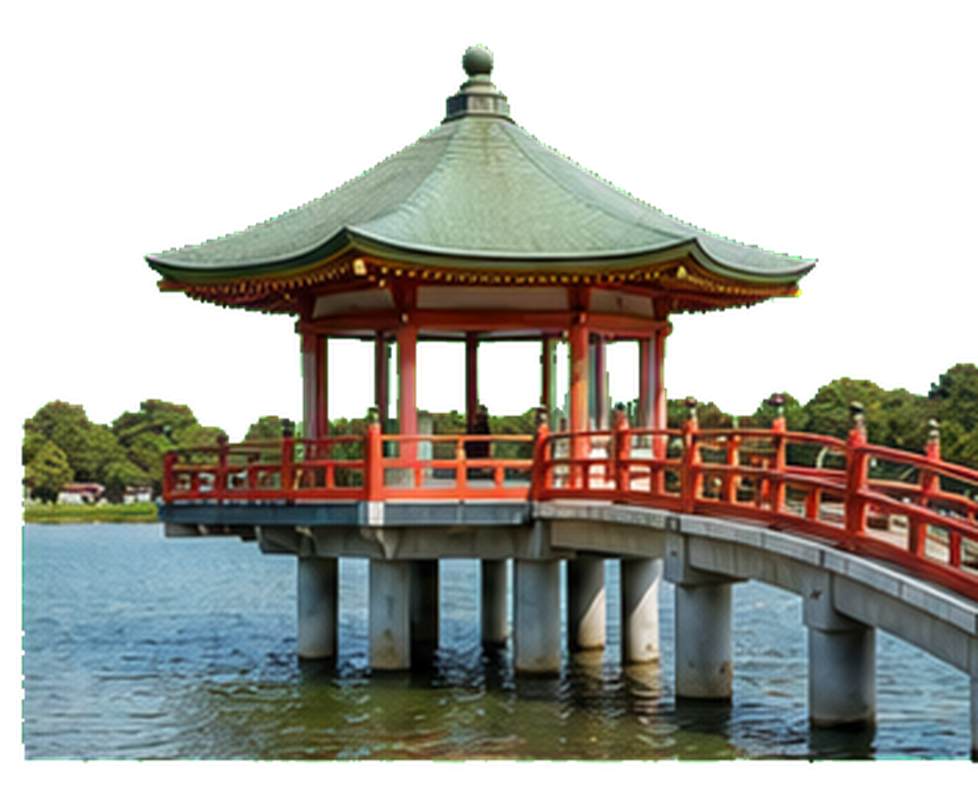 Ohori Park lake pavilion