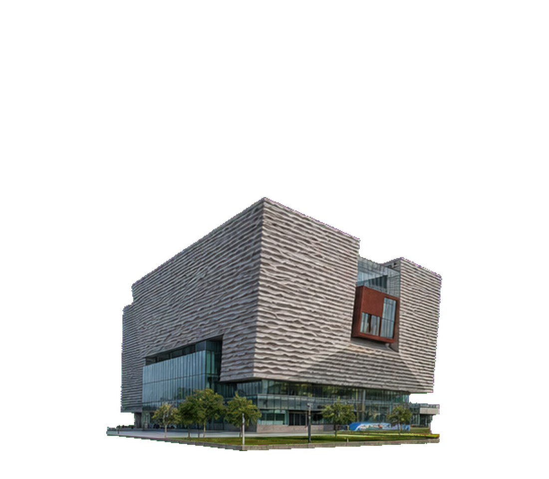 Modern art museum facade