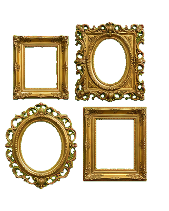 Gilded frame cluster