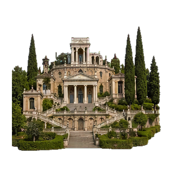 Hillside villa monument