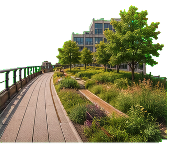 Elevated garden walkway