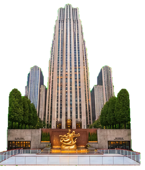 Art deco tower and rink