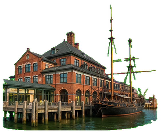 Pier market and masts