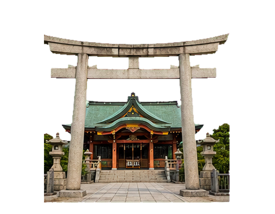 Shrine gate and roof